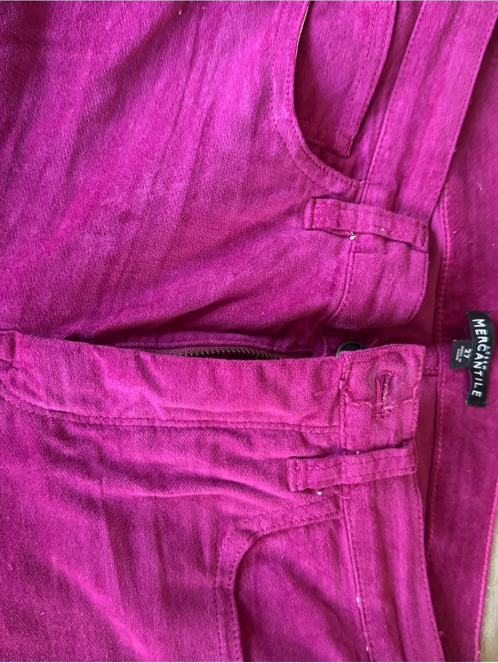 Women’s Magenta velvet Skinny Jeans